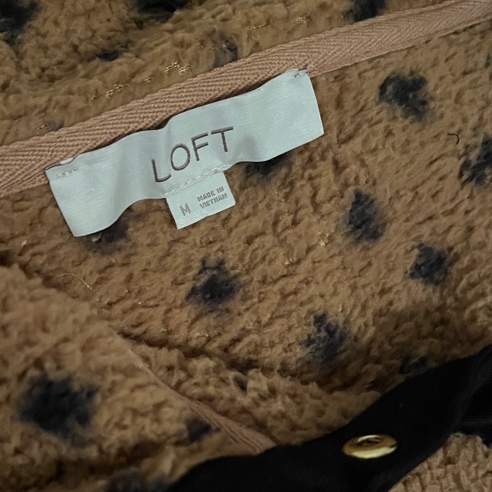 Brown Polka Dot LOFT Sweater - Picture 2 of 3